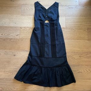 Thakoon Barney's Midi Cut Out Lace Dress Silk Sz 6